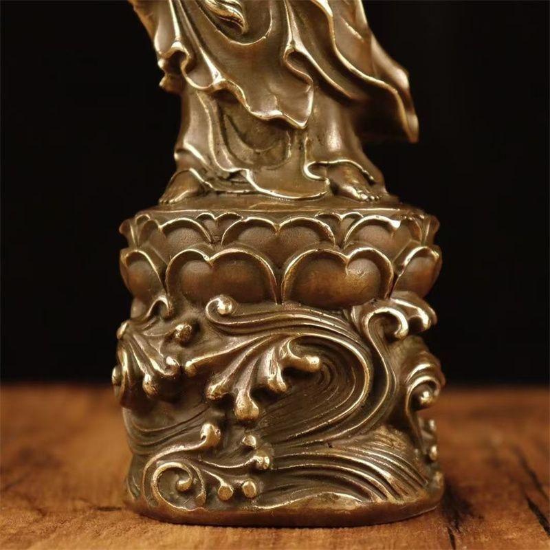 銅製 仏像 浄水観音菩薩仏像 仏間供養 銅製品 工芸品 置物 銅製 仏像 浄水観音菩薩仏像 仏間供養 銅製品 工芸品 置物