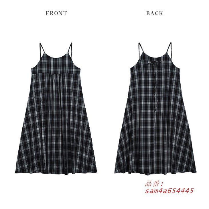 ロング丈 チェック柄