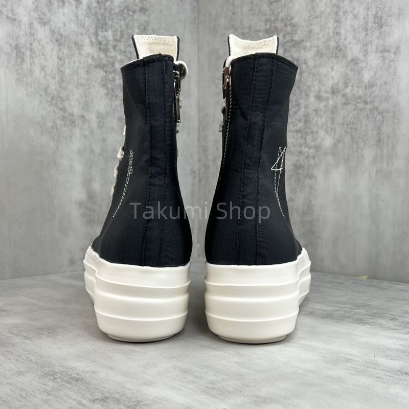 Rick Owens DRKSHDW Ramones ハイカットスニーカー ブラック厚底