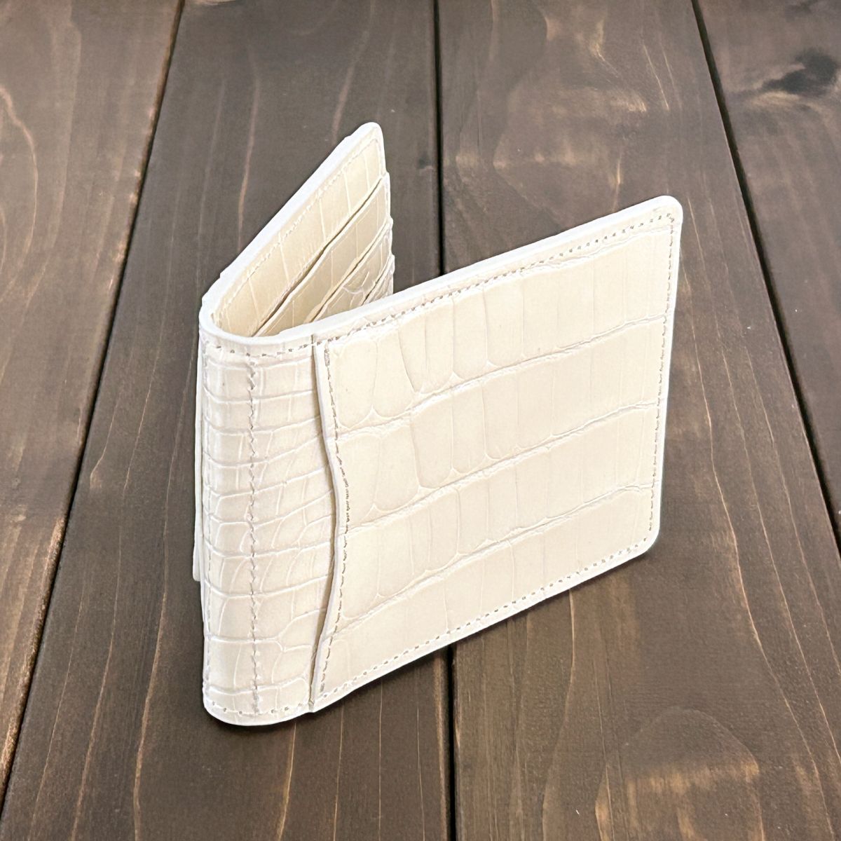 アリゲーター 無双 マネークリップ ヴァニラホワイトー