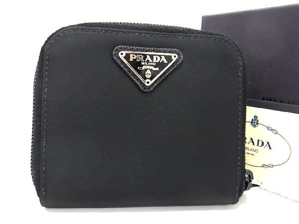 【超美品】プラダ Re-Nylon 三角プレート ソリッド ブラック 黒 PRADA プラダ 三角ロゴ ○箱付き⁄極美品 ハンド ワン 使用少 極