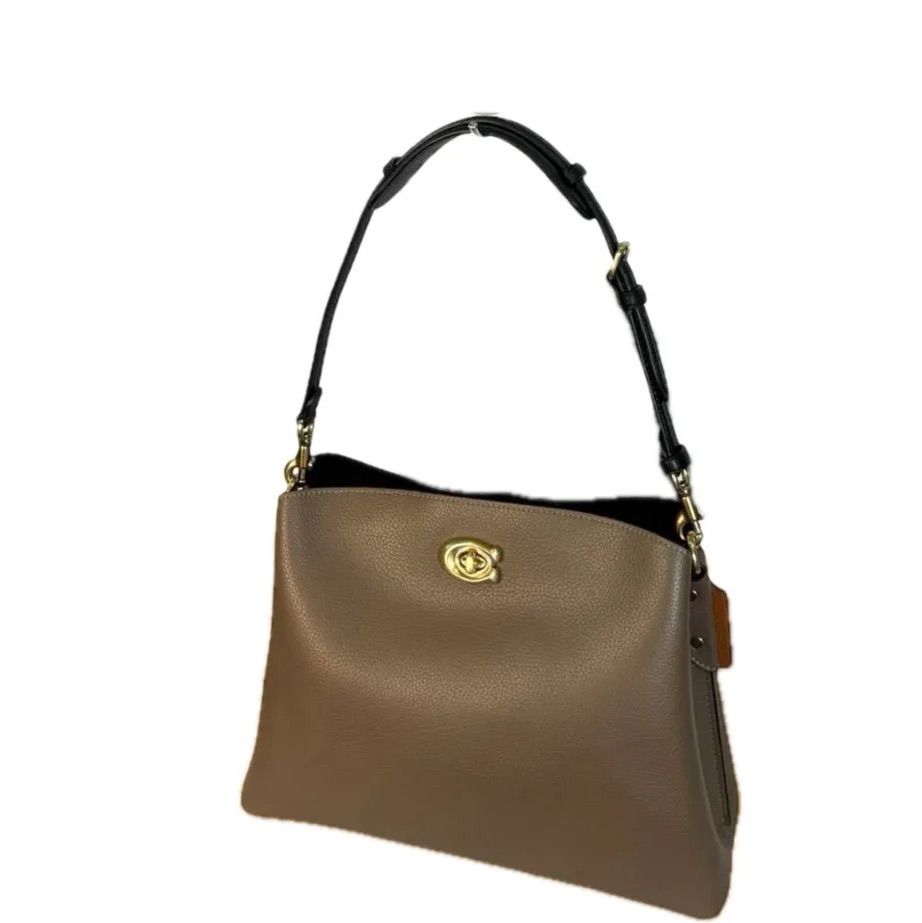 未使用級】COACH ウィロウ 2wayショルダーバッグ ダークストーン