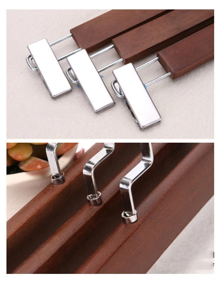 木製 ズボンハンガー 10本セット ピンチ クリップハンガー ボトム