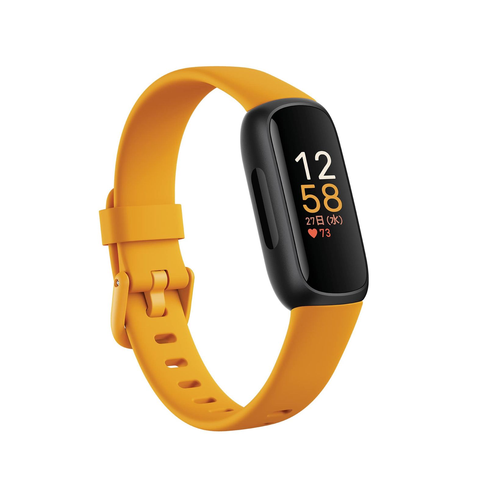 Fitbit Inspire 3 フィットネストラッカー Morning Glow/Black FRCJK L/Sサイズ [最大10日間のバッテリーライフ/心拍計][日本正規品] [Morning Glow/Black]