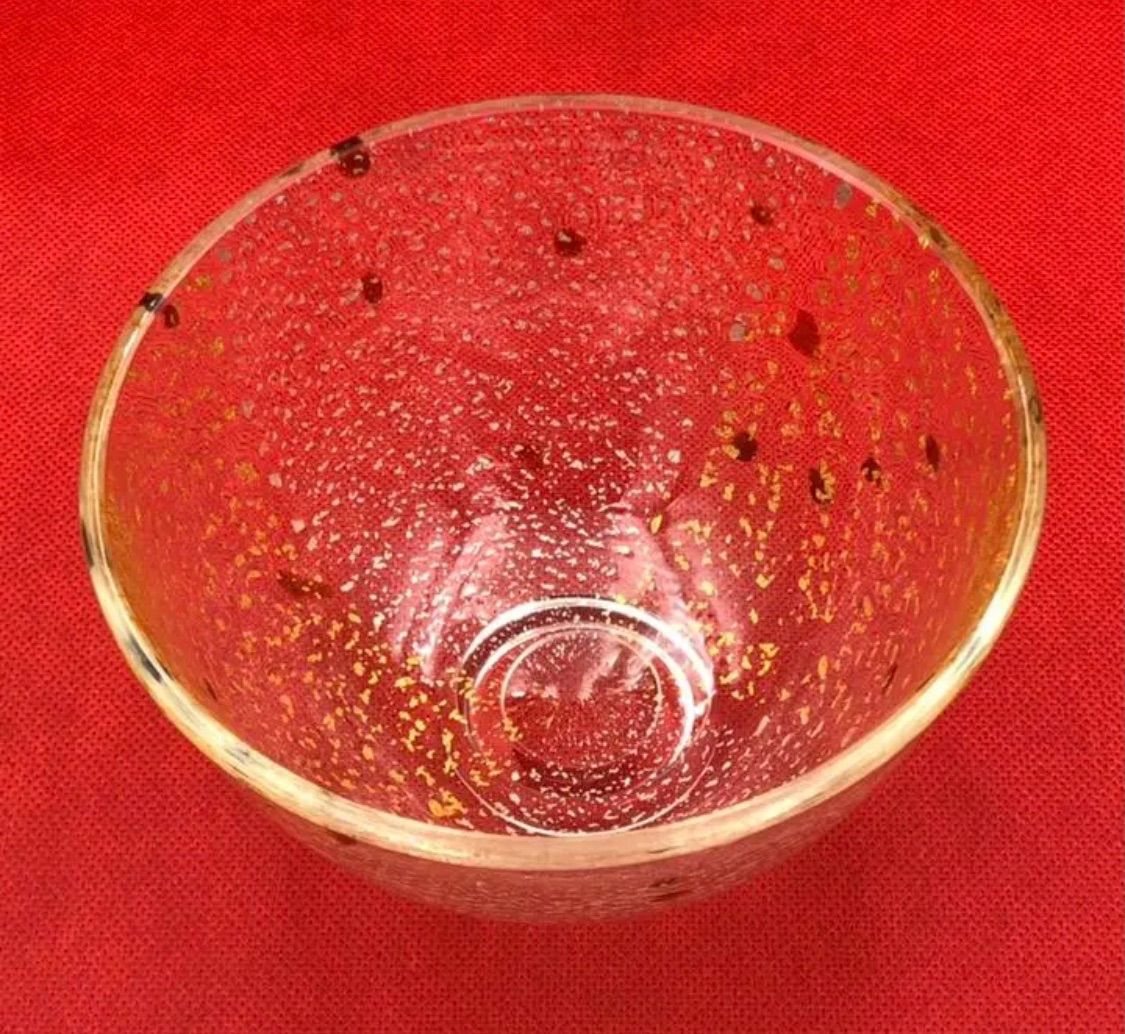 堀口幸子作 金箔琥珀散 玻璃茶碗(共箱付) - メルカリ