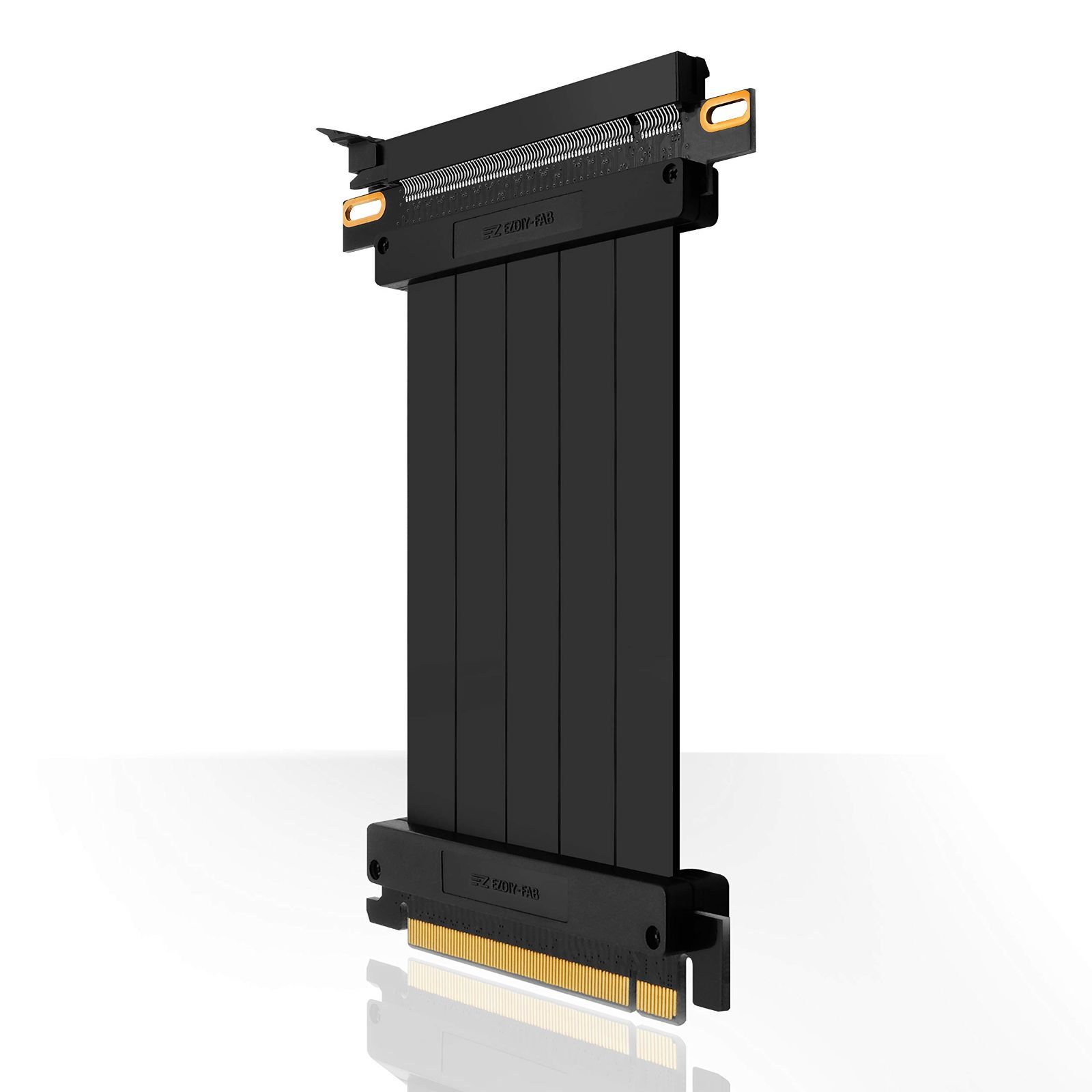 EZDIY-FAB 新しいバージョンPCI Express PCIe3.0 16xライザーケーブル 拡張ポートアダプタ高速ライザーカード ストレートコネクタ GPUライザーケーブル - 20cm 180度
