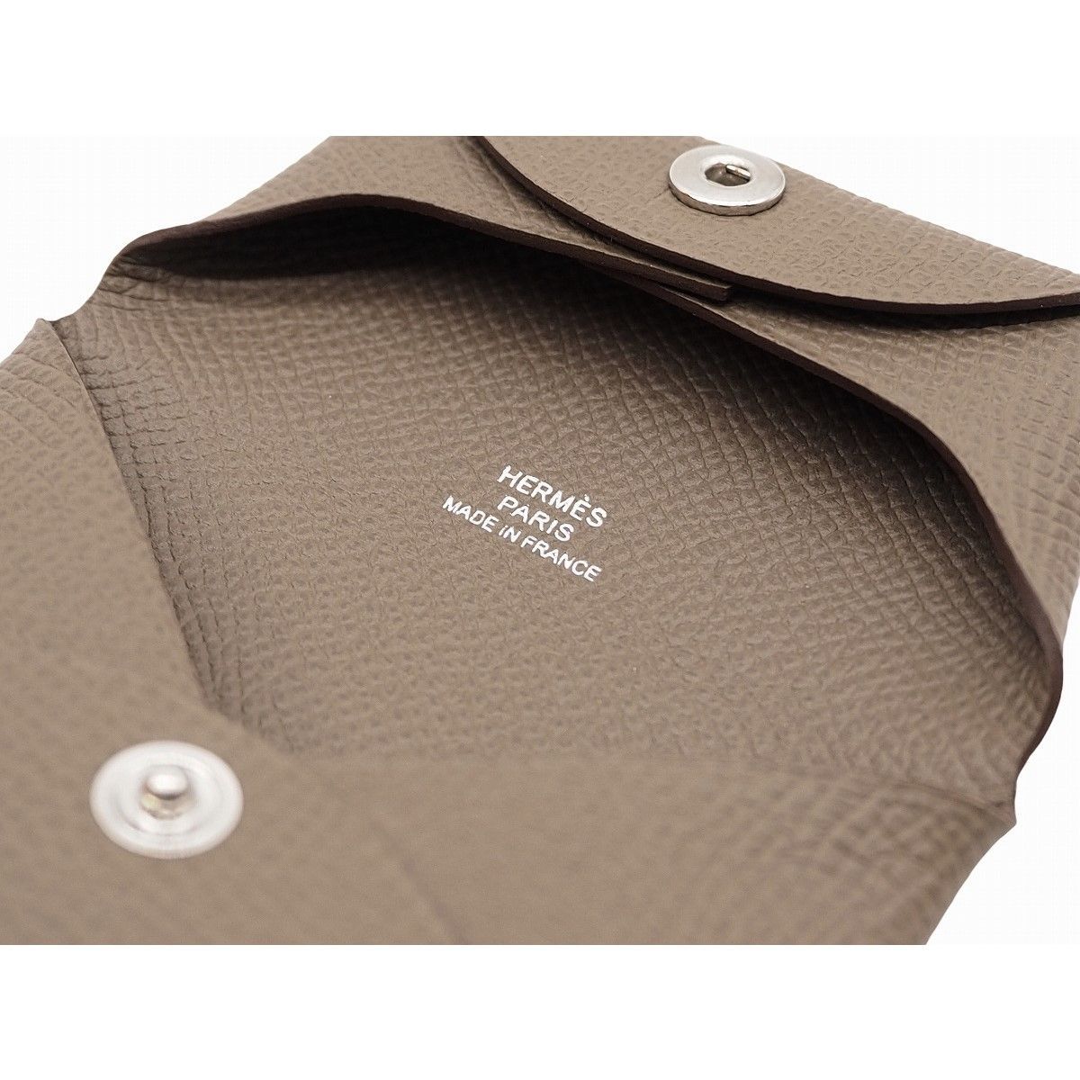 新品　エルメス HERMES コイン バスティア ヴォーエプソン エトゥープ エルメス HERMES バスティア W刻 エトゥープ SV金具 エプソン