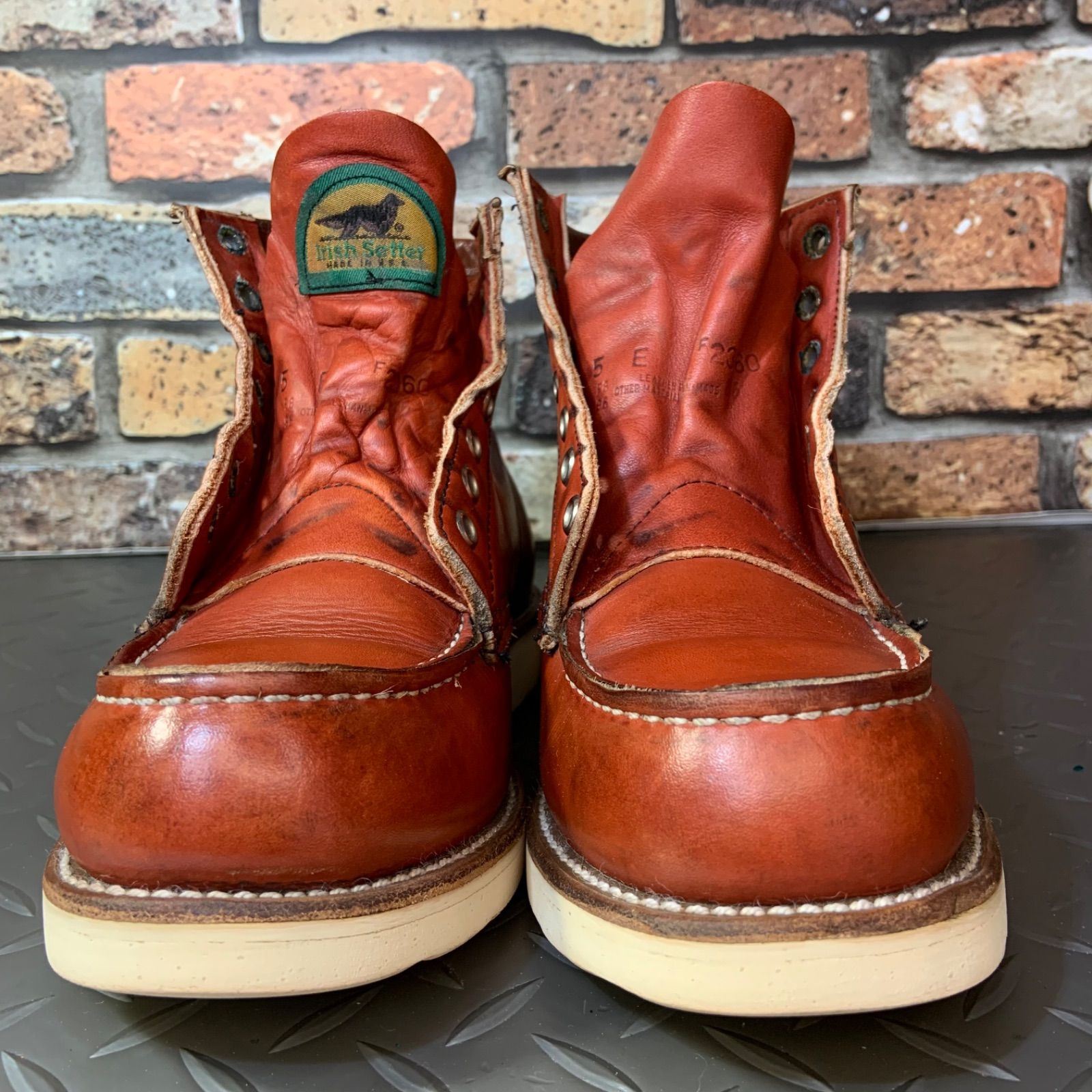 ☆REDWING 875 半円犬タグ 1996年製 US5E JP23㎝ VINTAGE レッド ☆REDWING 875 半円犬タグ 1996年製 US5E JP23㎝ VINTAGE レッド