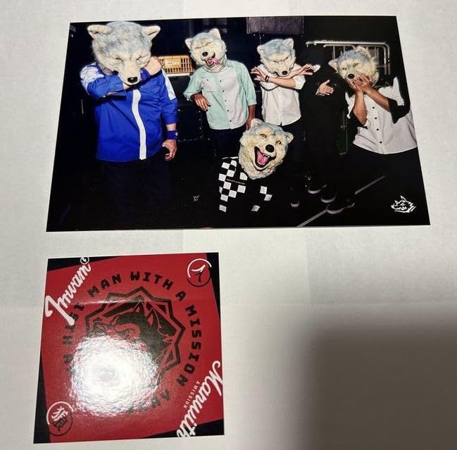 【非売品】マンウィズ　ポストカード　シールセット MAN WITH A MISSION メンバーライブ特典ポストカード＆5cm×5cm