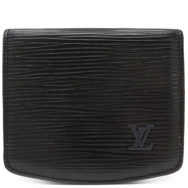 ルイヴィトン LOUIS VUITTON コインケース キュベット スプール エピレザー ブラック ゴールド金具 黒小銭入れ M63702 LO0923