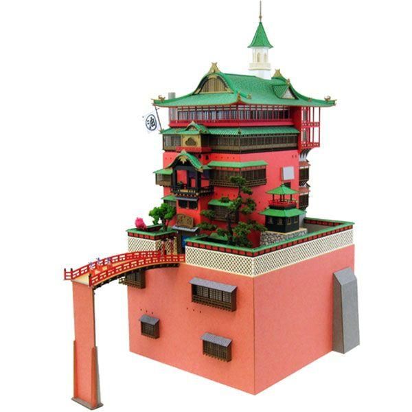 新品 ペーパークラフト みにちゅあーとキット ジブリシリーズ 千と千尋の神隠し 1/150 油屋 MK07-10 さんけい [佐川急便]