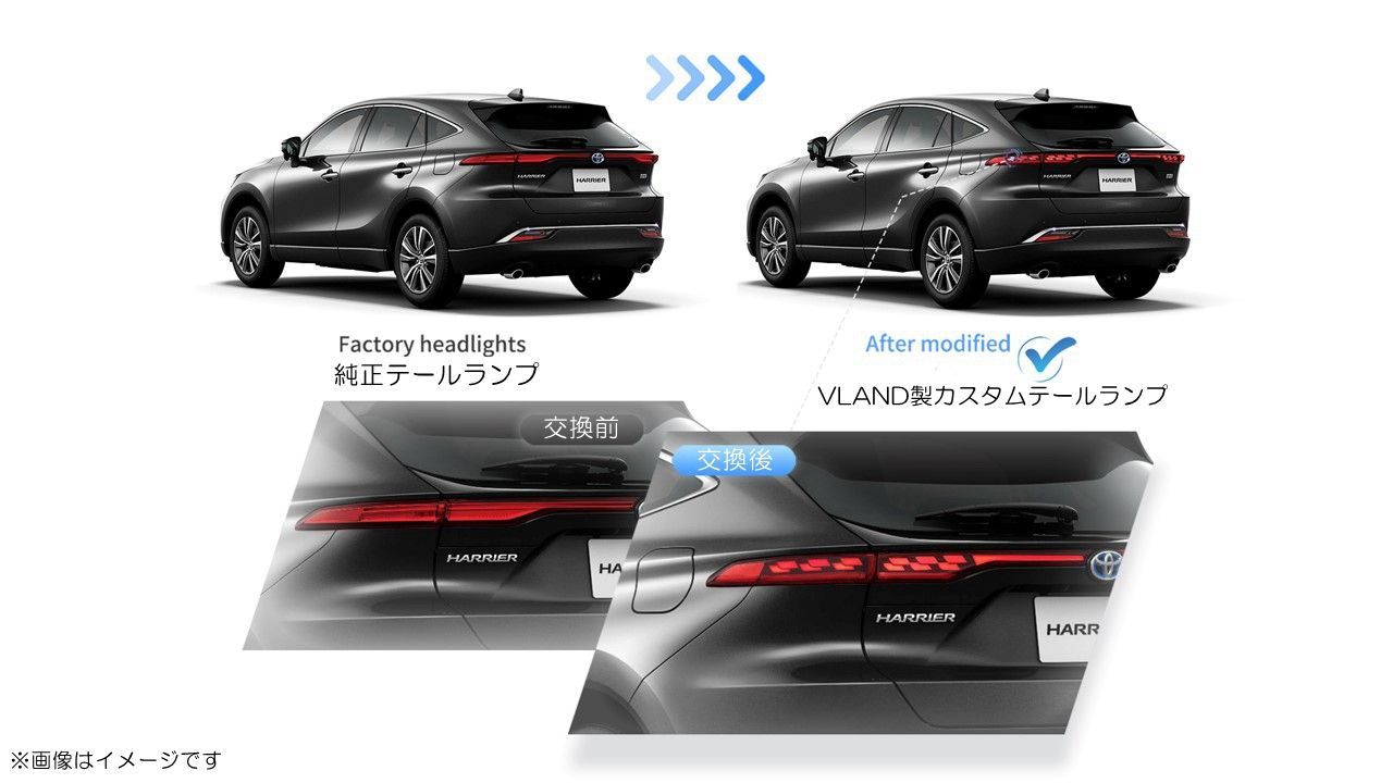 VLAND 80系 ハリアー ハリアーハイブリッド LEDテールランプ
