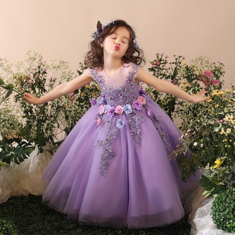 ドレス ロングドレス フォーマルドレス 子ども ピアノ発表会 フラワーガール 二次会 花 入園式 七五三 大きいサイズ 100|110|120|130|140|150