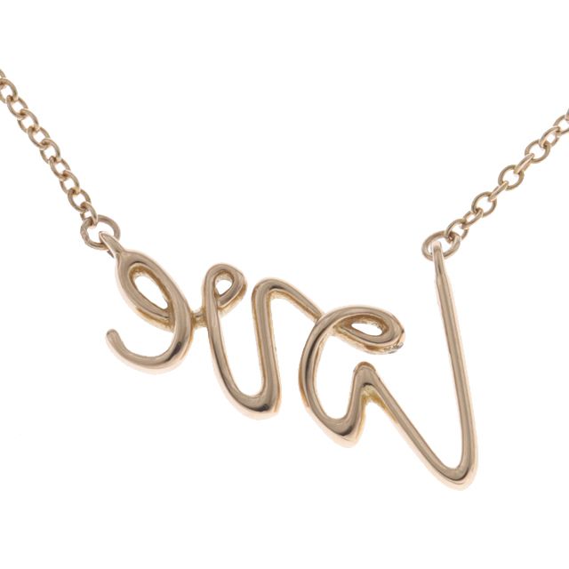 【関税なし】TIFFANY&Co. パロマ ラブ LOVE ペンダント パロマ グラフィティ ラブ ペンダント（ミニ）18K ゴールド