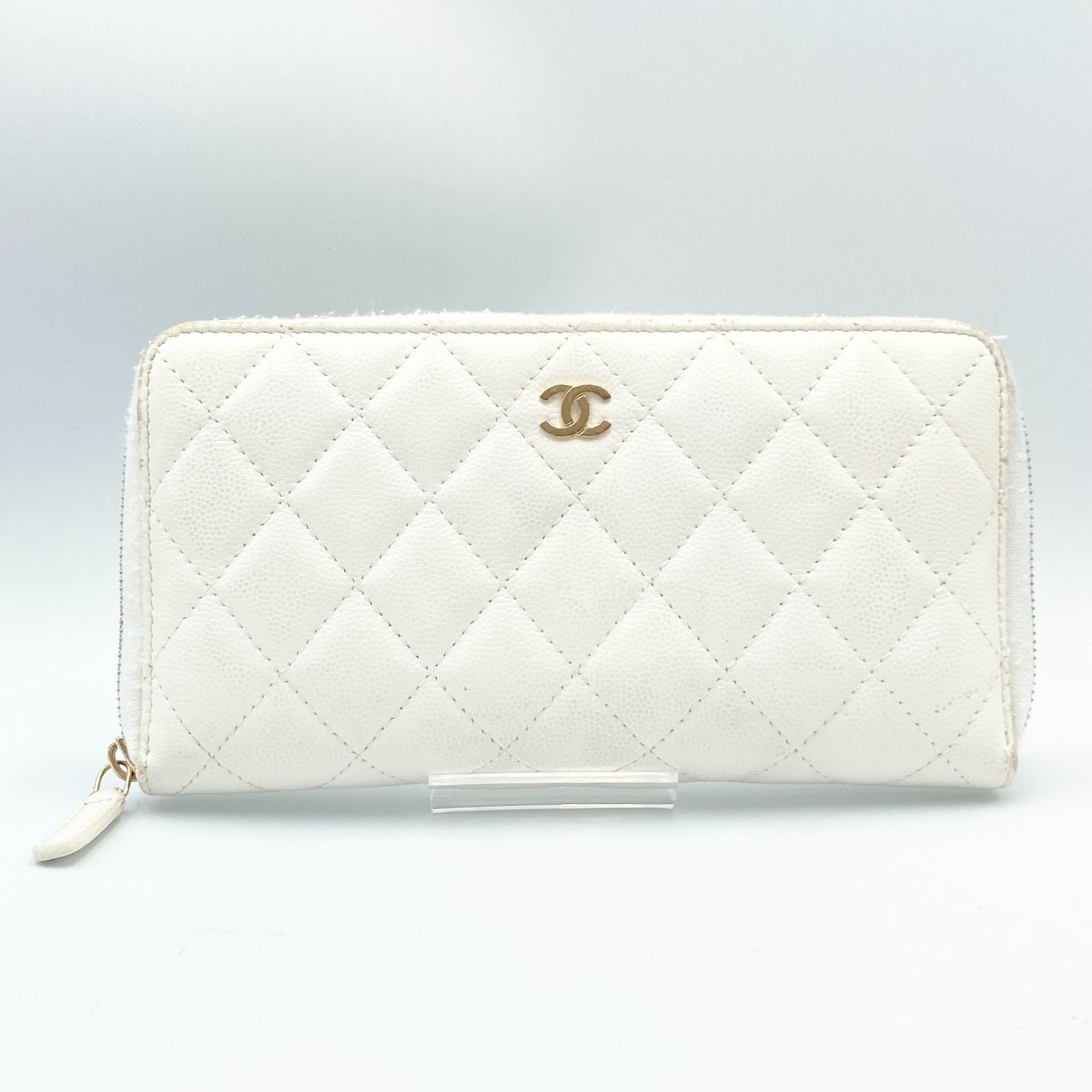 財布 白 シャネル シャネル CHANEL 財布 ファスナー ココマーク 白 