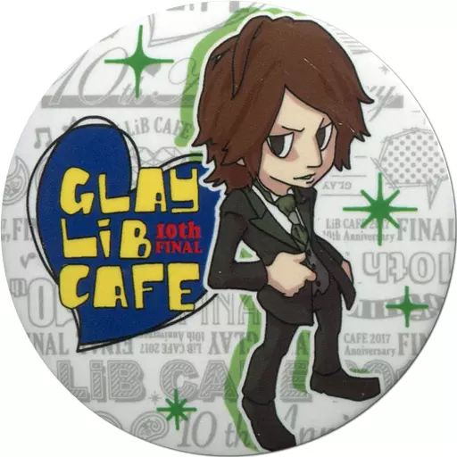 中古】バッジ・ピンズ(男性) TAKURO(背景：白) 缶バッジ 「GLAY LiB