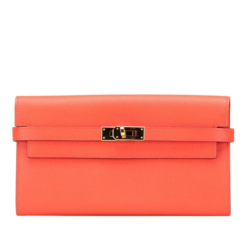 エルメス ケリーウォレット ロング ローズジャイプールサーモン ピンク ヴォーエプソン レディース HERMES 222-03051