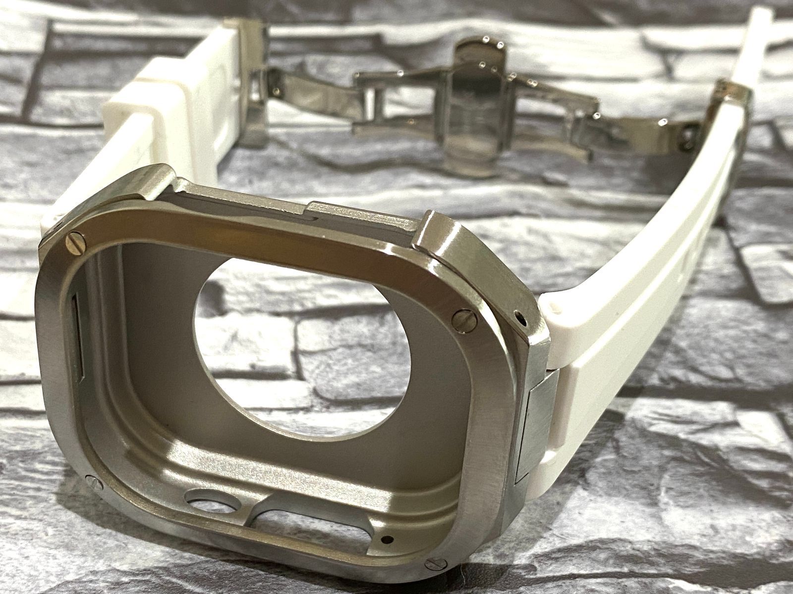 アップルウォッチバンド ラバーベルト カバー ステンレス Apple Watch ケース 49mm ウルトラ ultra スポーツ メンズ レディース100