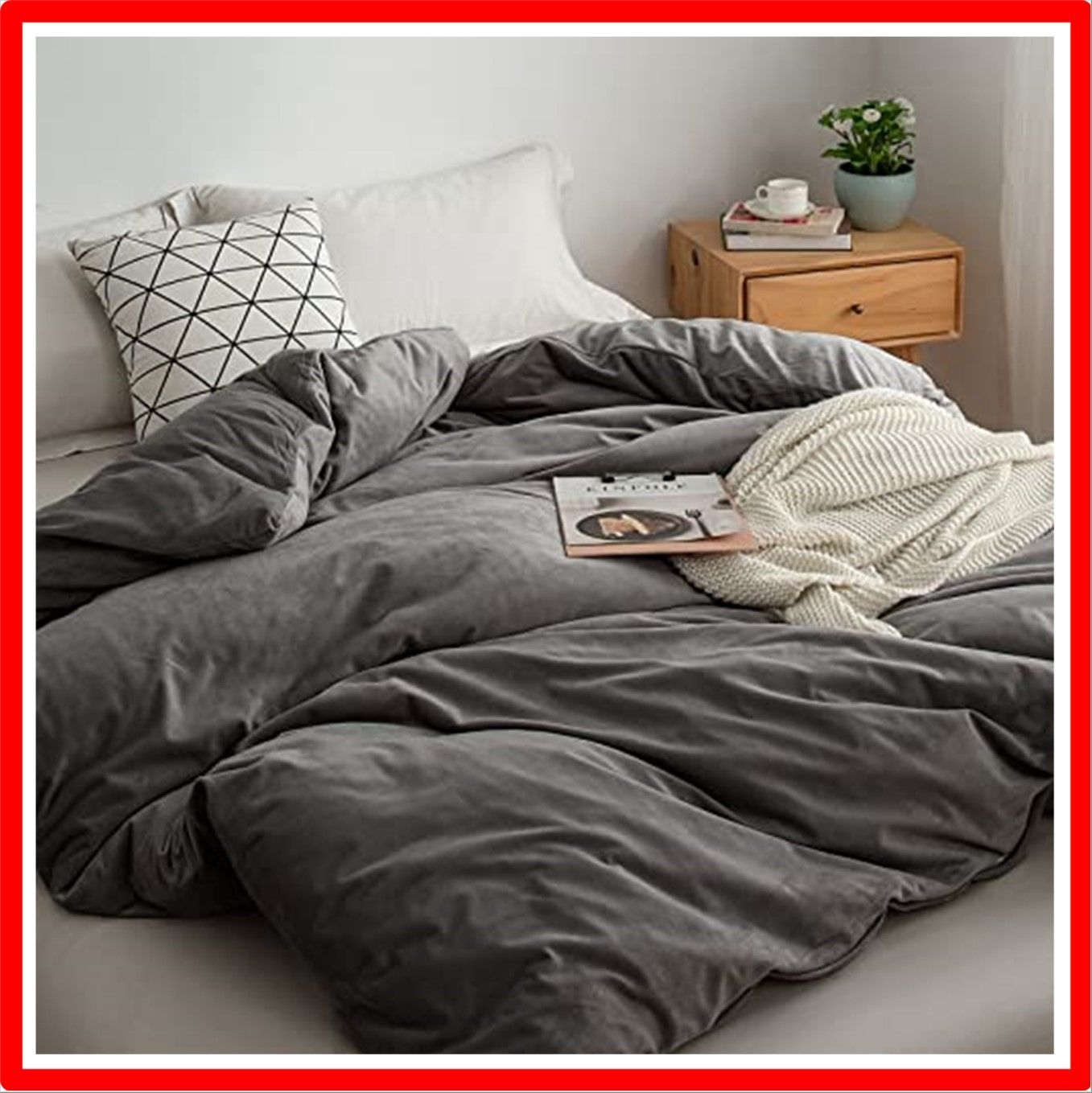 【匿名配送】チャコール_シングル 【Bedchoice 掛け布団カバー シングル 毛布 ブランケット 布団カバー冬用 2way仕様 暖かい マイクロファイバー 