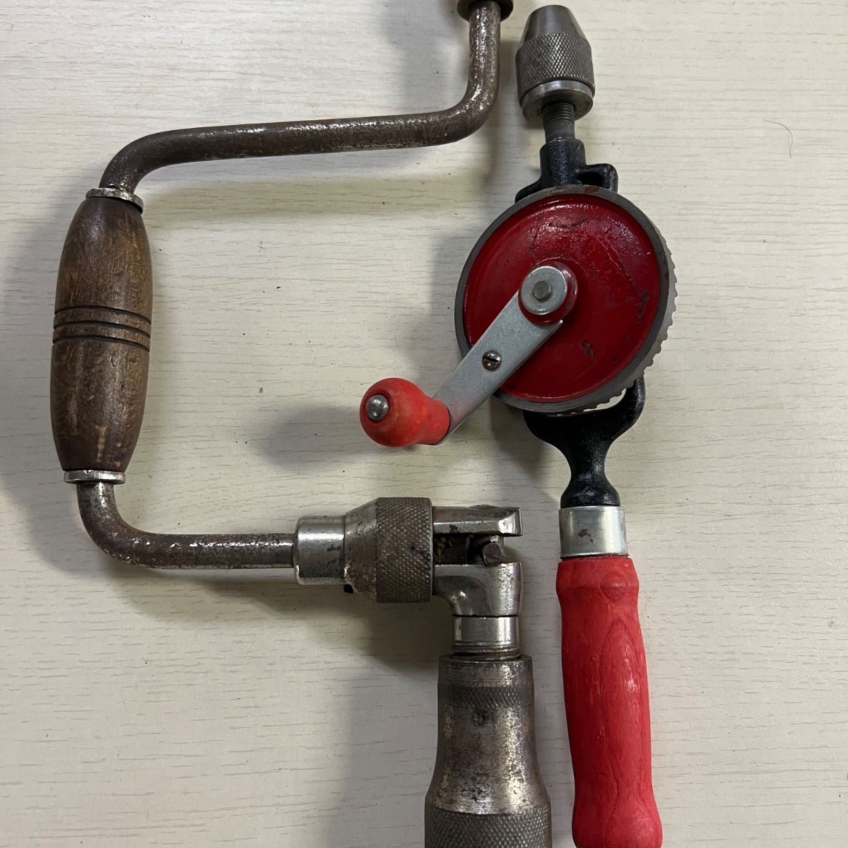 ☆ ハンドドリル 2本セット 中古 手回しドリル 昭和 道具