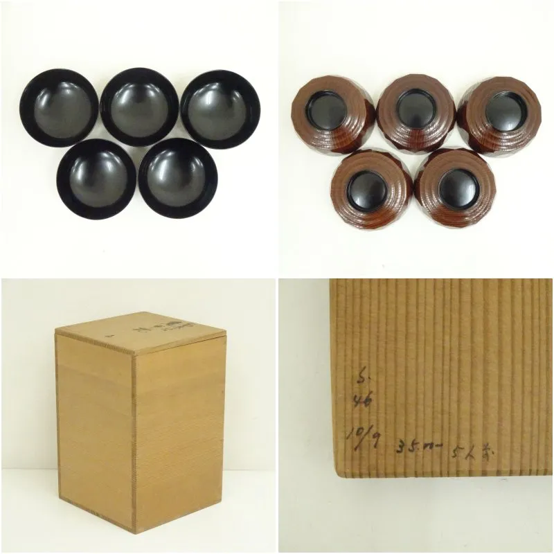 輪島塗 絵変り蒔絵亀甲椀5客（共箱） 食器 お椀 おしゃれ かわいい 漆器 器