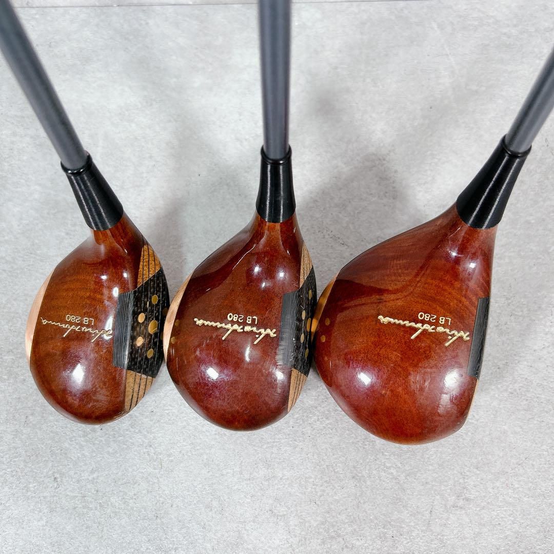 X708 本間ゴルフ ヒロホンマ LB280 パーシモンウッド 3本セット X708 本間ゴルフ ヒロホンマ LB280 パーシモンウッド 3本セット