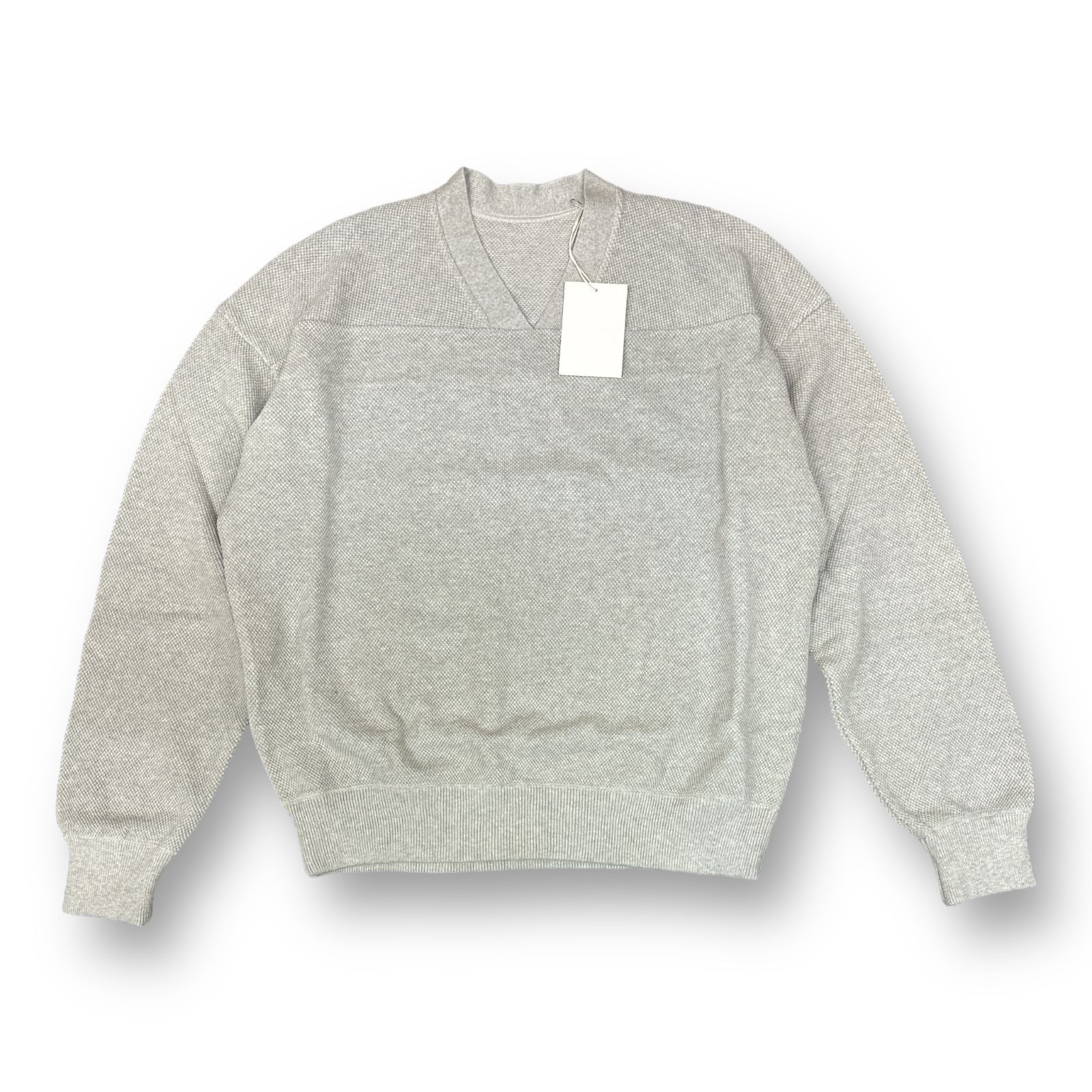定価18700円 新品 crepuscule Moss Stitch V Neck P/O モスステッチ V 