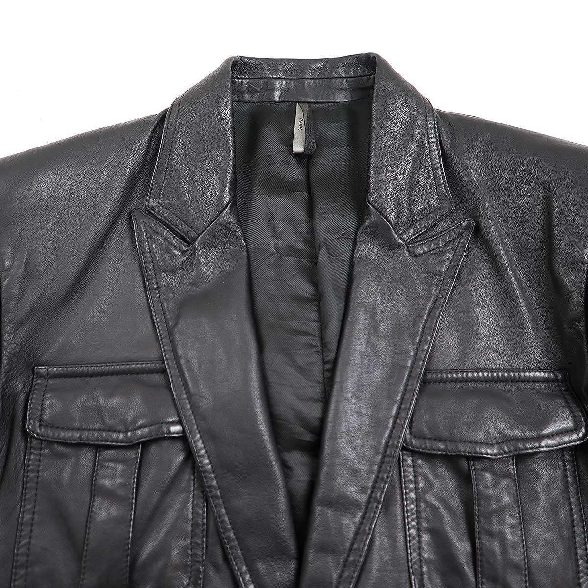Dior Homme ディオールオム 2005SS スモーキングジャケット 46 Dior HOMME ディオールオム 2005SS BECK ピークドラペルレザー