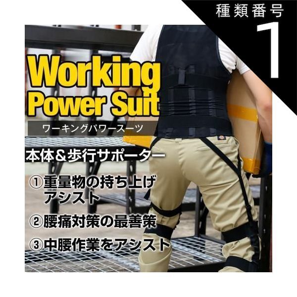 種類1 SS|ブラック アトリエケー ワーキングパワースーツ膝サポーターセット ブラック ホワイト
