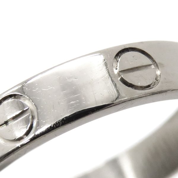 カルティエ Cartier リング 指輪 ミニラブリング K18WG ホワイト