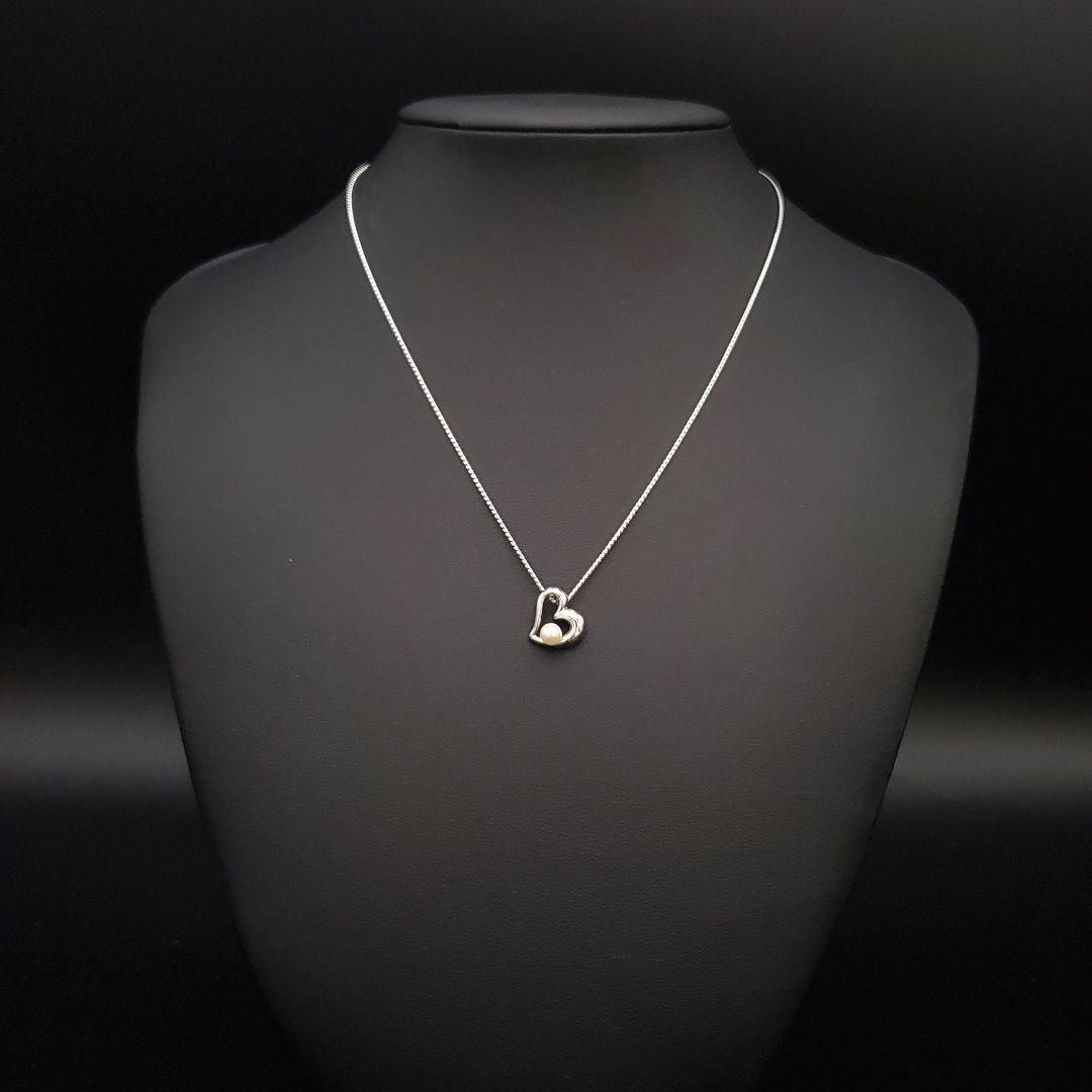 TASAKI タサキ ネックレス オープンハート パール シルバー