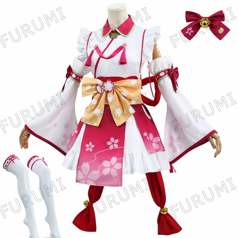 ホロライブ コスプレ さくらみこ 桜巫女 コスプレ衣装 大人用 仮装 バーチャルライバ cosplay イベンド 変装 仮装 プレゼント 祭り仮装 コスチューム アニメ クリスマス ハロウィン
