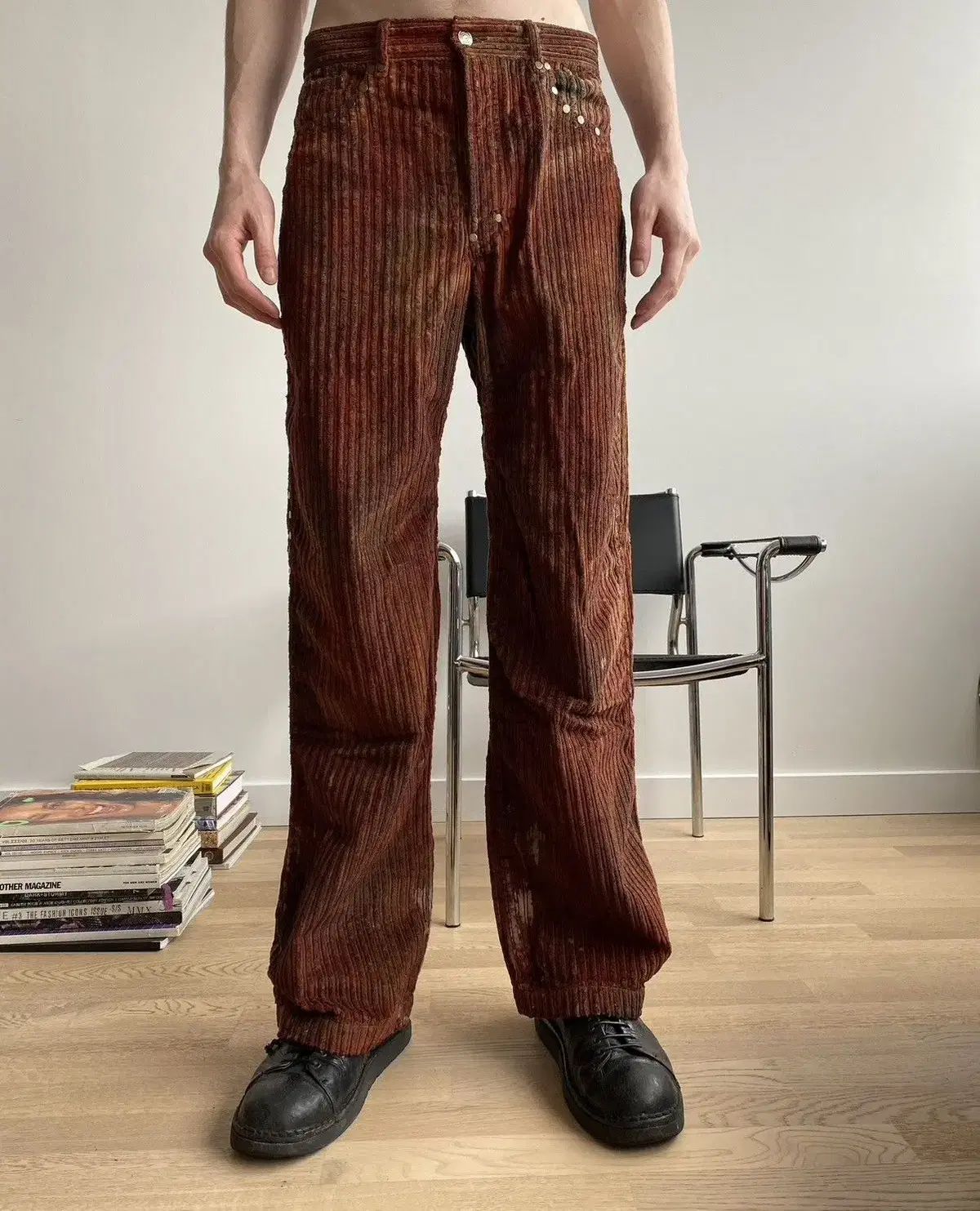 핍스 phipps タイダイ スタッズ コーデュロイ パンツ