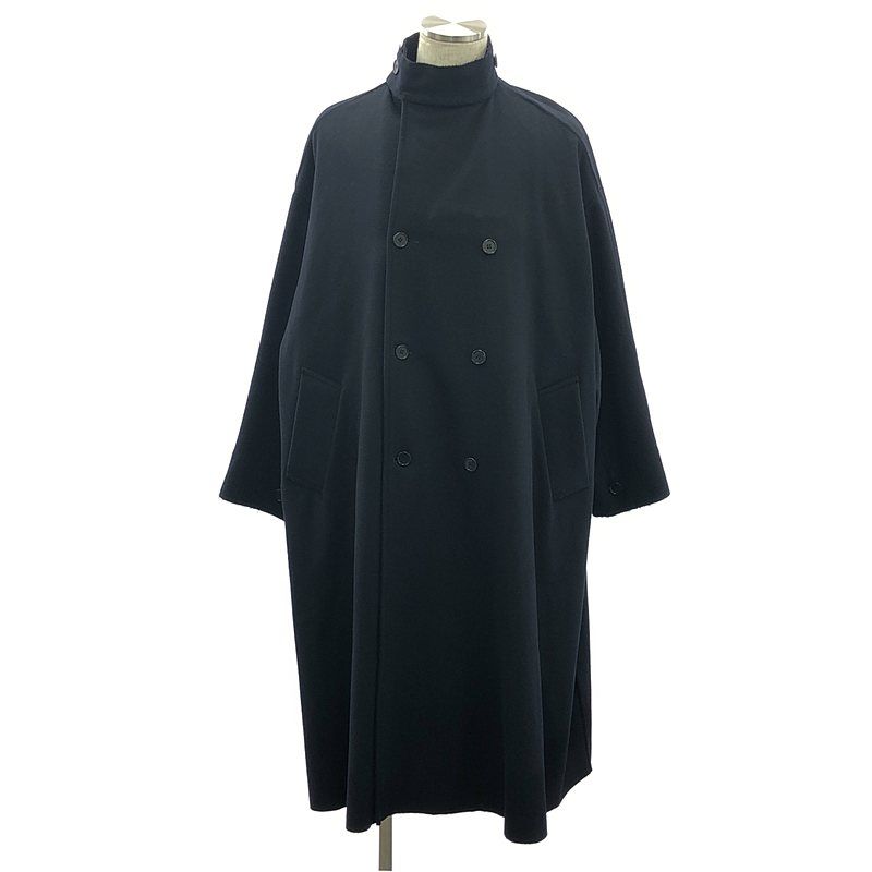 LE ウールサージ バルカラーコート ネイビー LE エルイー Wool LE ウールサージ バルカラーコート ネイビー LE エルイー Wool