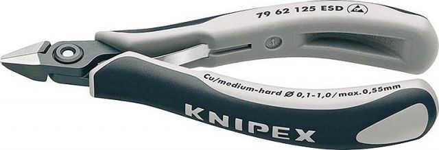 クニペックス KNIPEX ESD精密エレクトロニクスニッパー125mmテーパーヘッド7962-125ESD