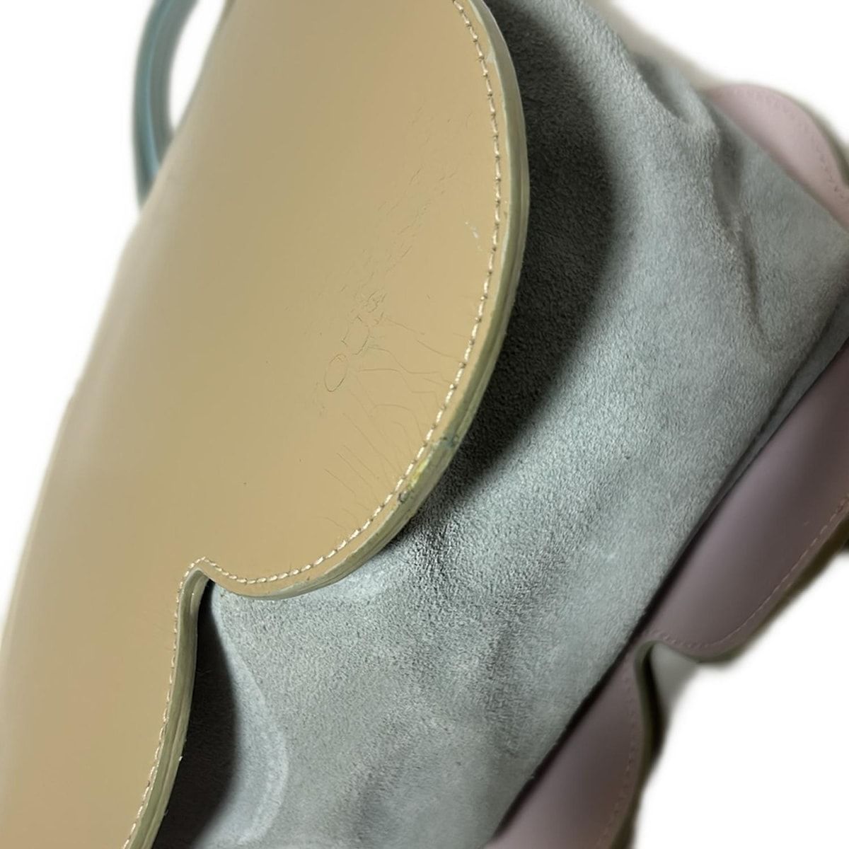 TOUS(トウス) トートバッグ - ベージュ×ライトブルー クマ レザー  