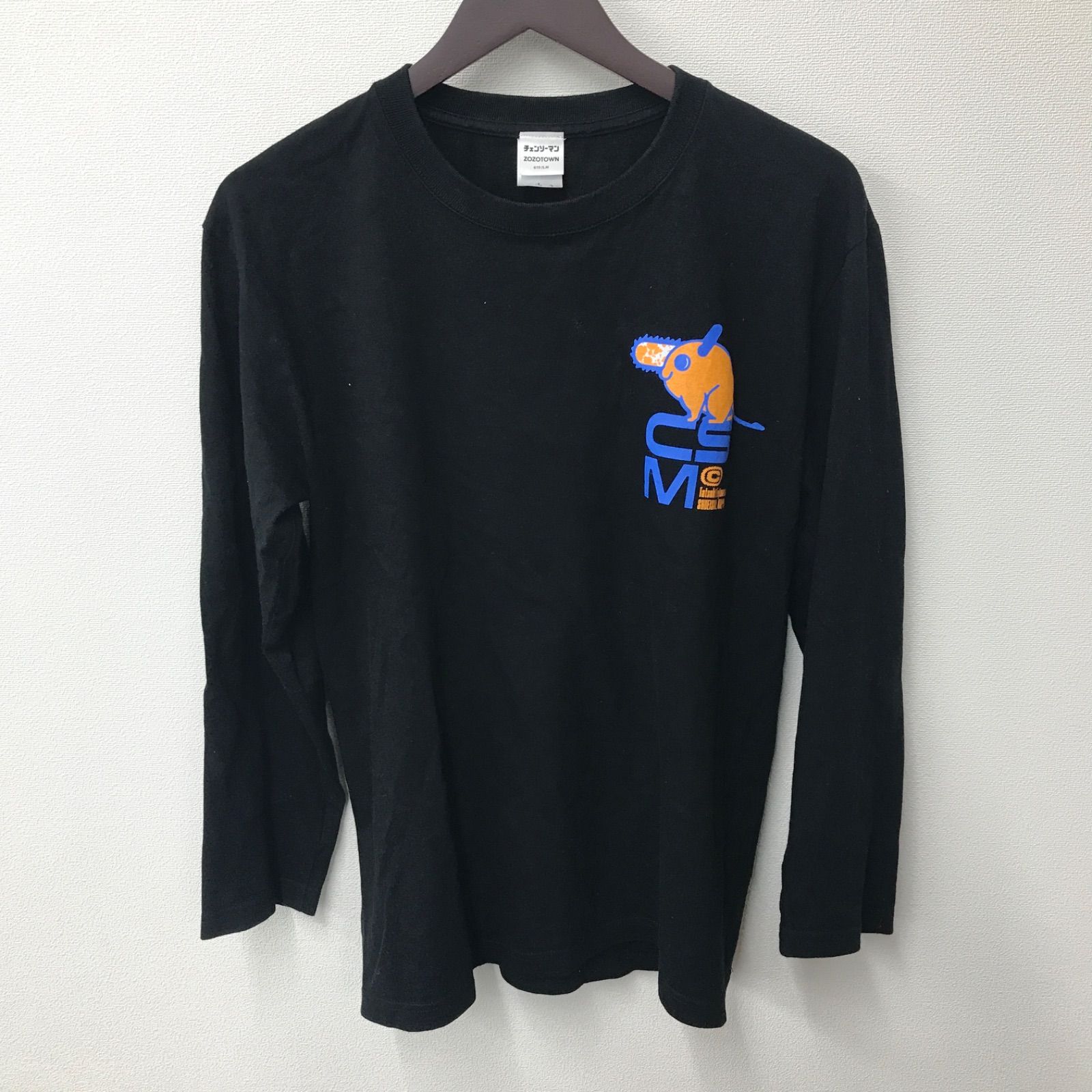 ZOZOTOWN×チェンソーマン コラボ ロングスリーブTシャツ 黒 デンジ