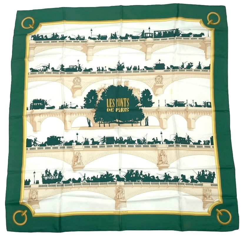 HERMES エルメス カレ90 LES PONTS DE PARIS パリの橋 スカーフ
