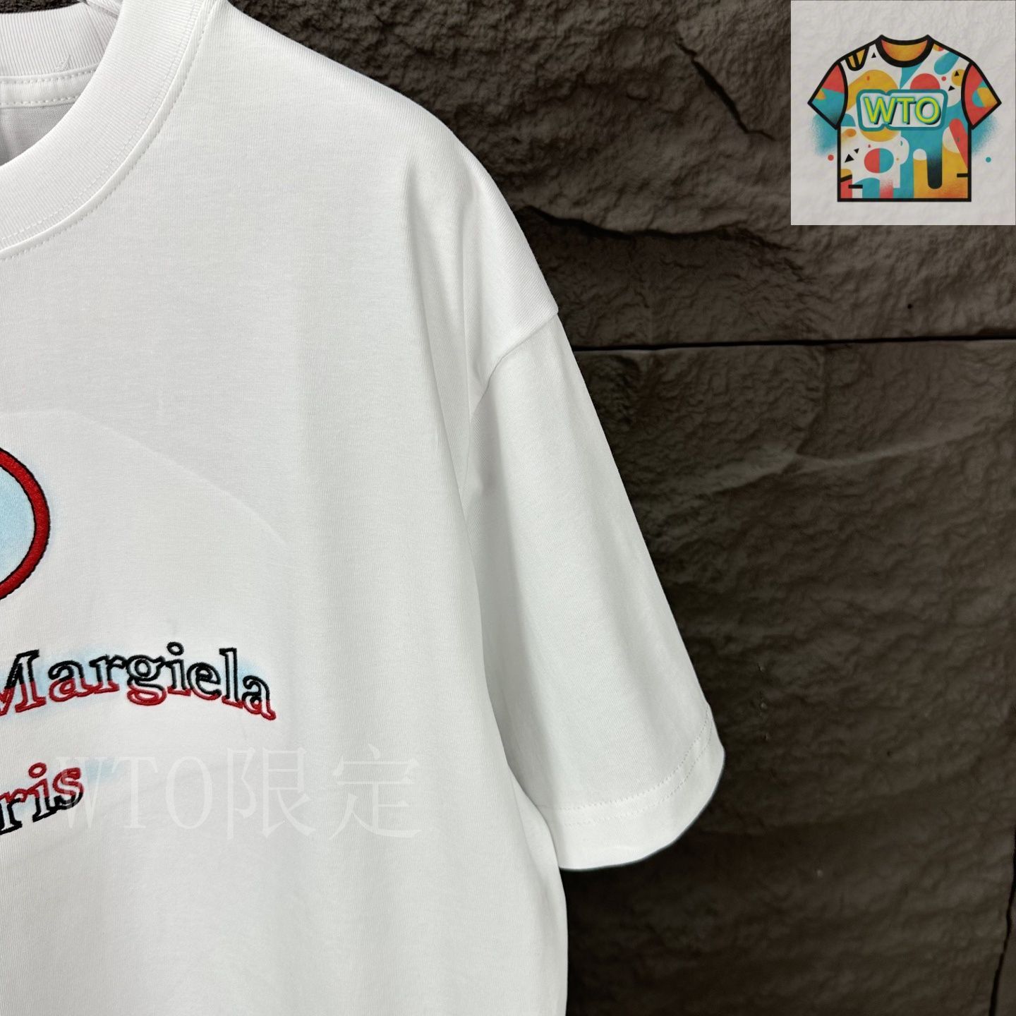 mm6 Maison Margiela ロゴプリントT 今日特価】MM6 2025 New 刺繍ロゴ＆デジタルプリント 男女兼用 T
