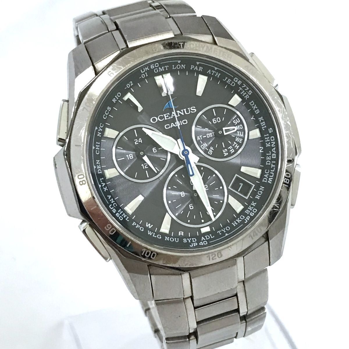 美品 CASIO カシオ OCEANUS オシアナス マンタ 腕時計 OCW-S1000BJ-1AJF 電波ソーラー タフソーラー TITANIUM  チタン マルチバンド6 動作OK - メルカリ