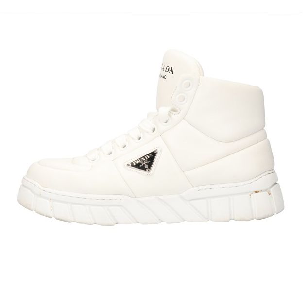 PRADA (プラダ) パデッドナッパレザー ハイカット スニーカー
