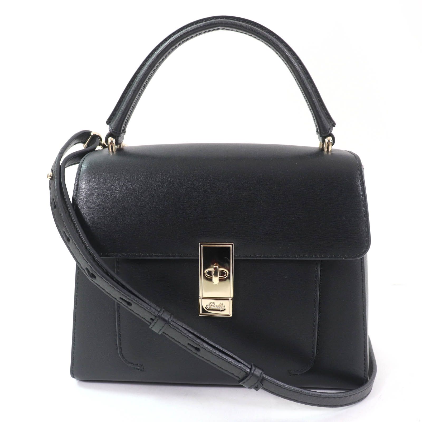美品☆BALLY バリー EMERY ロゴ入り レザー 2WAY ハンドバッグ