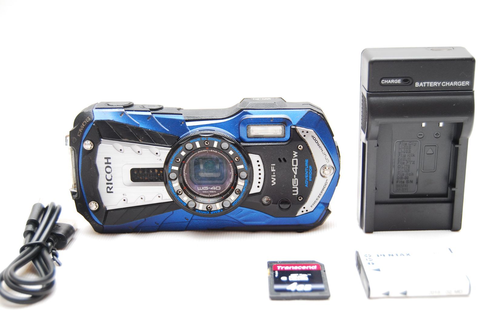 RICOH WG-40W ブルー リコー SDカード付