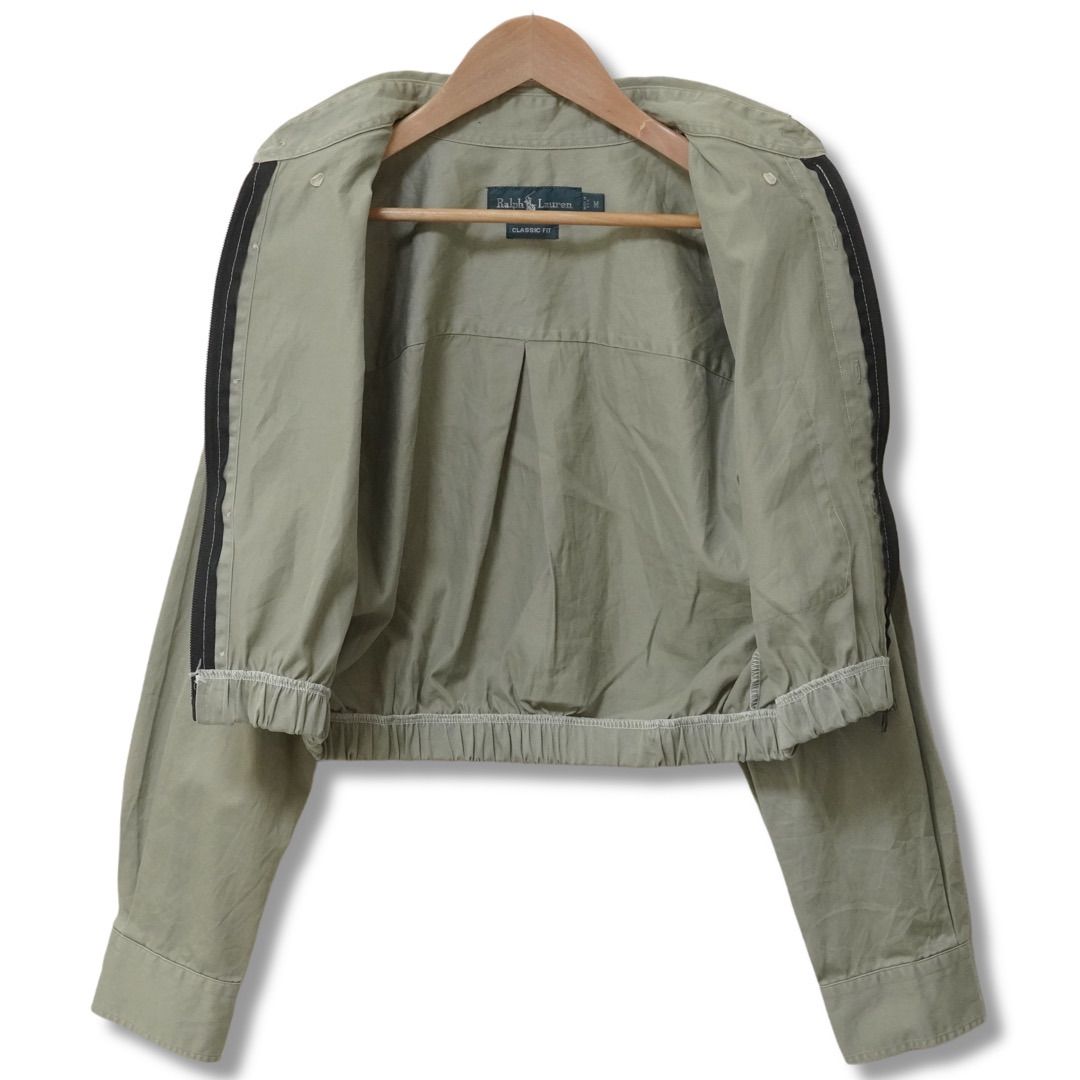ポロ ラルフローレン クロップド丈 ジップアップ シャツ ジャケット M