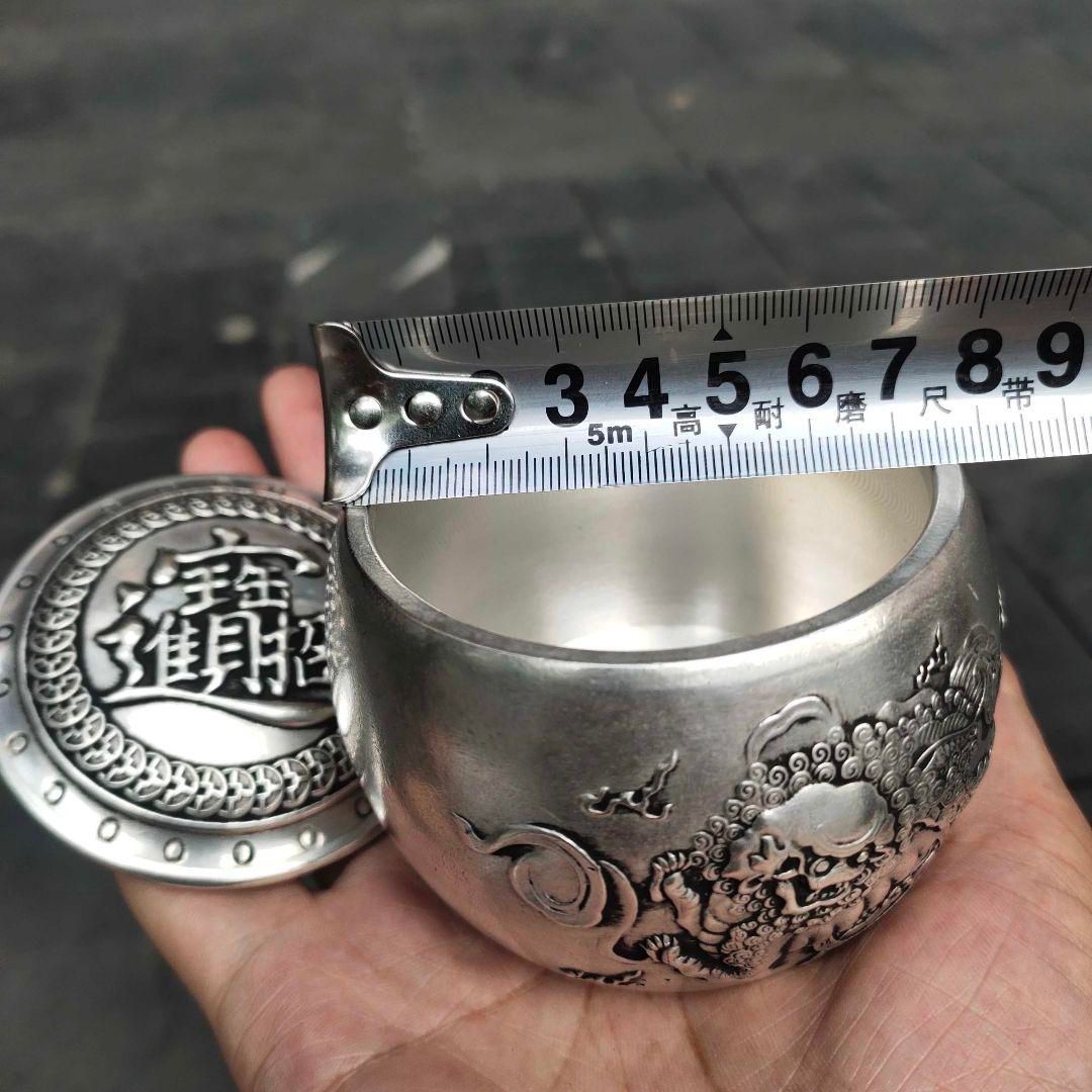 銅器 茶筒 招財進宝獅子茶筒 茶道置物 装飾品 工芸品 - メルカリ