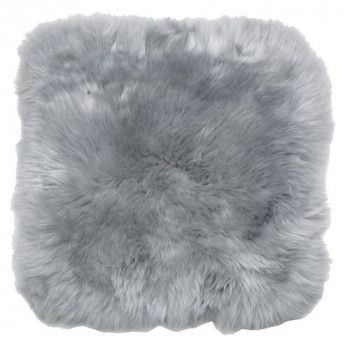 ムートンクッション M-511-F 約38×38cm GY・240619309