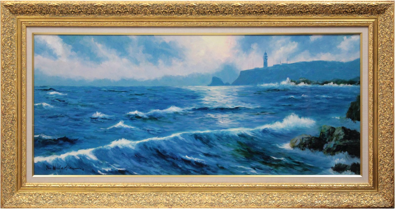 渡部ひでき 「潮の岬」 油絵・油彩画 絵画 渡部ひでき 『潮の岬』 油彩画 - 北海道画廊