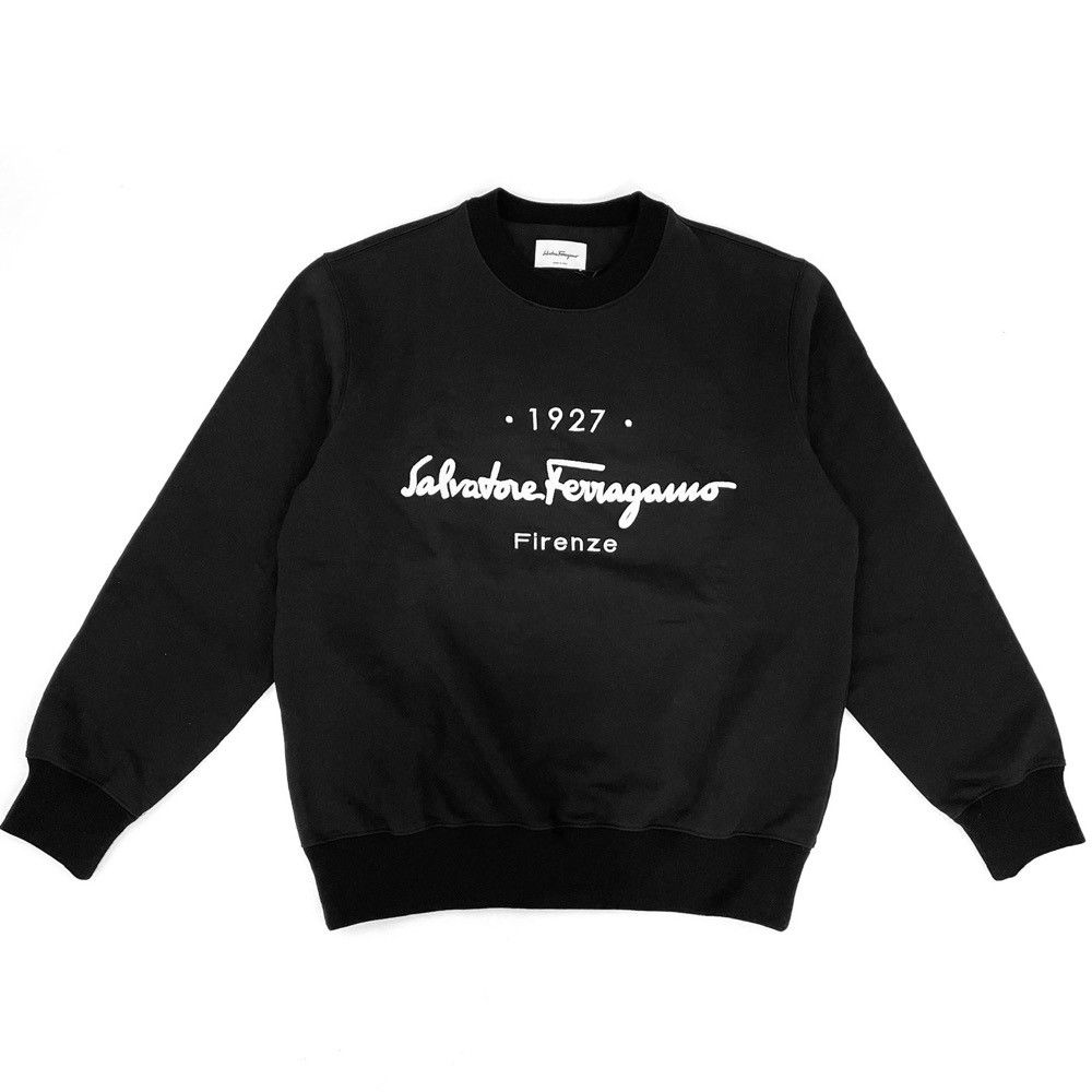 サルヴァトーレフェラガモ スウェット レディース トップス アパレル トレーナー 長袖 サインロゴ 秋 冬 服 Salvatore Ferragamo  S 110831 747190 ブラック 黒 ホワイト 白 コットン ギフト 美品【中古品】 VINTAGE BRAND TOKYO メルカリ