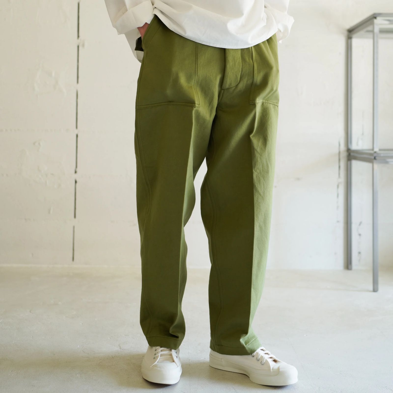 パンツ oproject DUNGAREE - khaki 9月上旬～下旬発送予定 HATSKI ハツキ Loose Fatigue Trouser