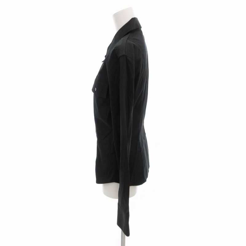 グッチ GUCCI シャツ ブラウス 長袖 イタリア製 40 黒 ブラック 203-1917-4906 /HO ■GY09 ☆AA★ レディース グッチ GUCCI シャツ ブラウス 長袖 イタリア製 40 黒 ブラック